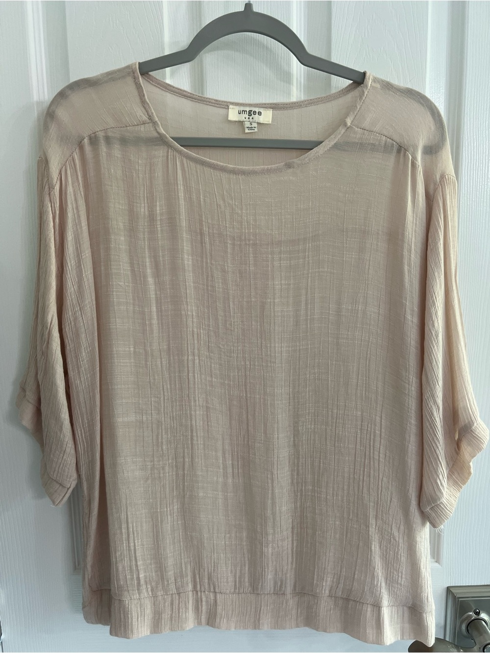 Umgee Blush-Pink Lightweight Round Neck Tunic